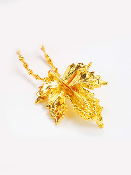 XP Personalized Gold Plated Leaf Pendant 0