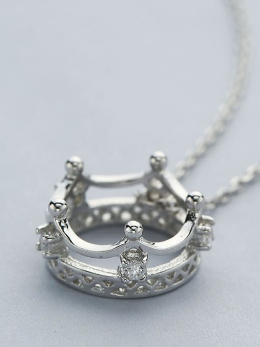 One Silver S925 Silver Crown Shaped Pendant 2