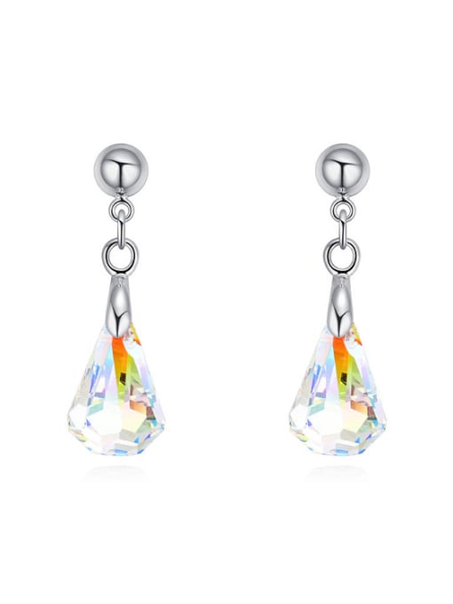 QIANZI Fashion Water Drop shaped austrian Crystals Alloy Drop Earrings 0