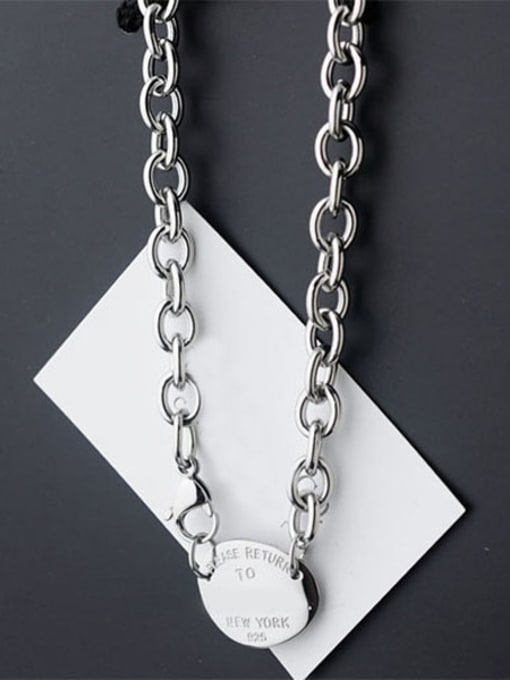 My Model Double Round -shape Pendant Fashion Titanium Necklace 2