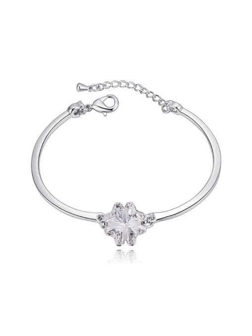 QIANZI Simple Flowery austrian Crystal Alloy Bracelet 0