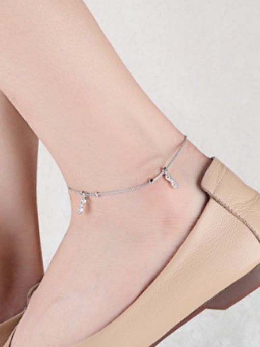 Open Sky Simple Eight-shaped Rhinestones Anklet 1