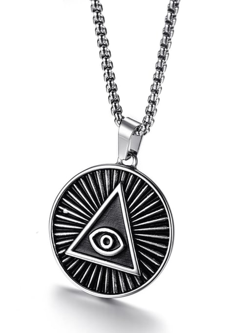 CONG Exquisite Eye Shaped Enamel Titanium Pendant 0