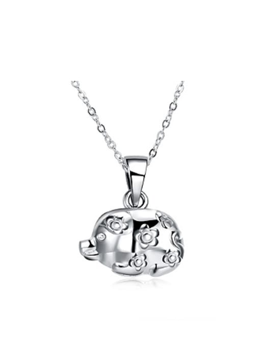 OUXI Fashion Exquisite Cartoon Pig Necklace