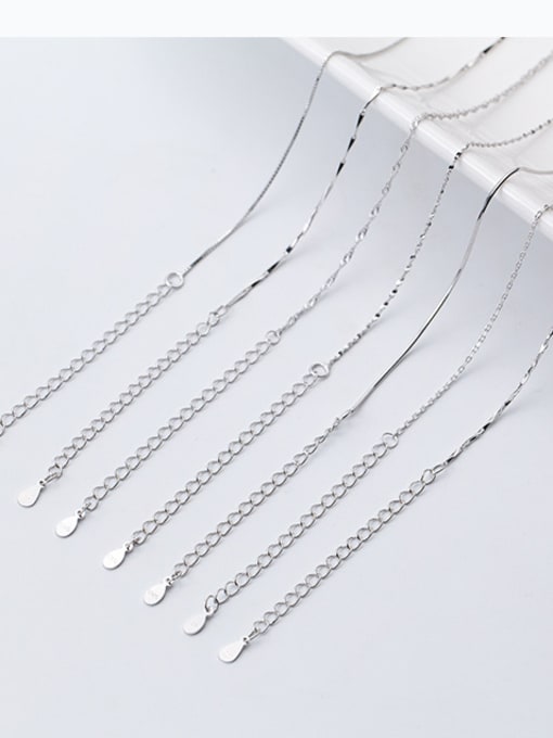 Rosh 925 Sterling Silver With Platinum Plated Simplistic Chains 0