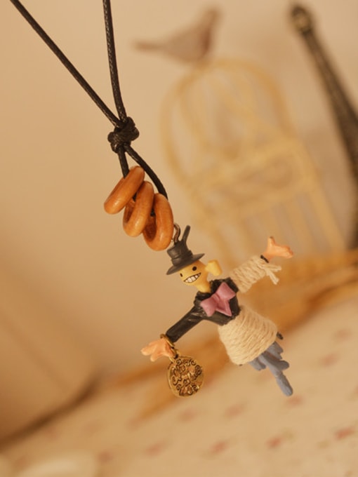 Dandelion Unisex Cute Scarecrow Shaped Necklace