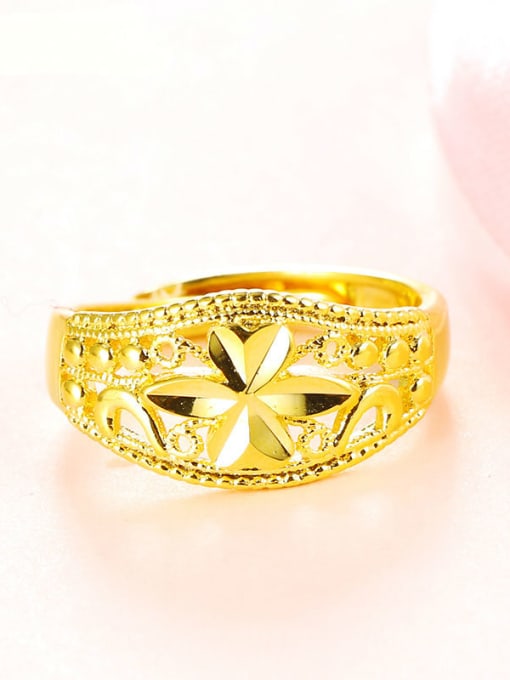 XP 24K gold plated wedding geometric ring 1