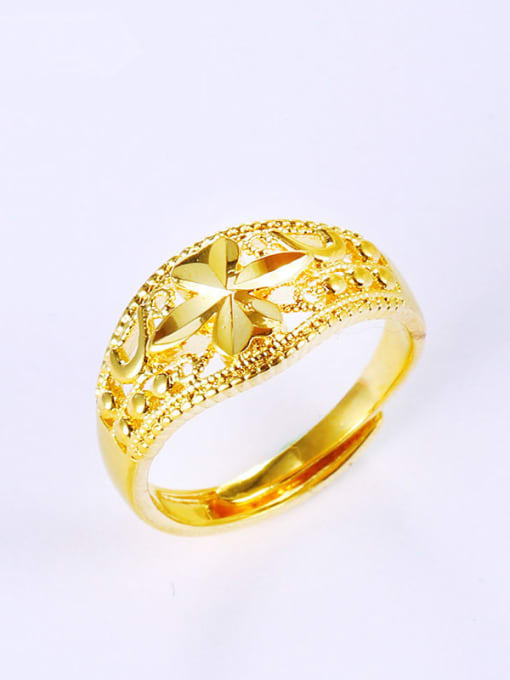 XP 24K gold plated wedding geometric ring 0