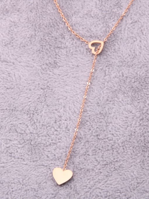 GROSE Titanium With Gold Plated Simplistic Heart  Hollow Locket Necklace 0