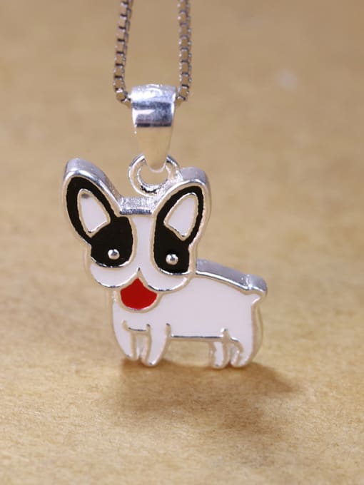 Peng Yuan Cute Huskie Puppy Dog Glue 925 Silver Pendant 1