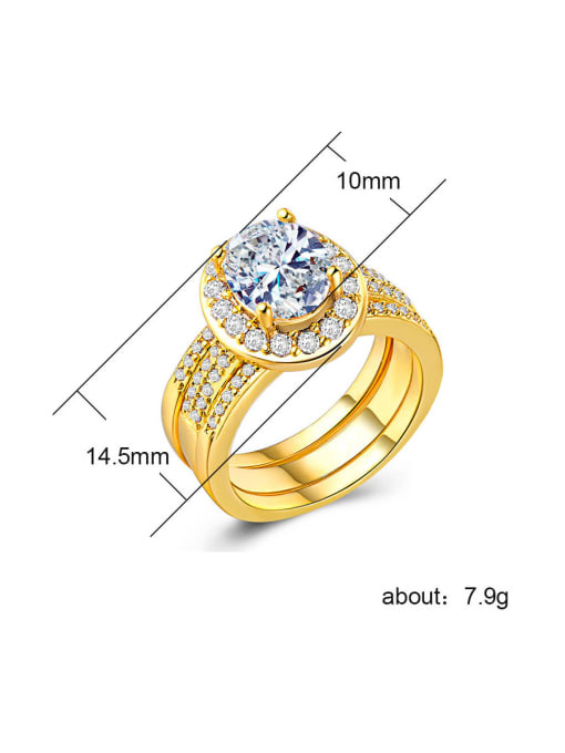 MATCH Copper With Cubic Zirconia  Delicate Round Stacking Rings 1