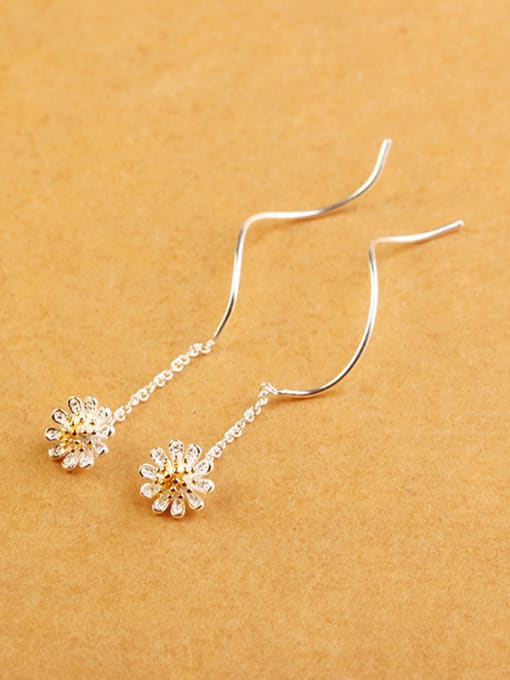Peng Yuan Little Daisy Flower Line Earrings 0