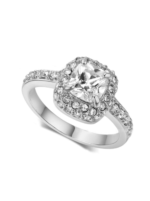 ZK Fashion Noble Zircons Engagement Simple Ring 1