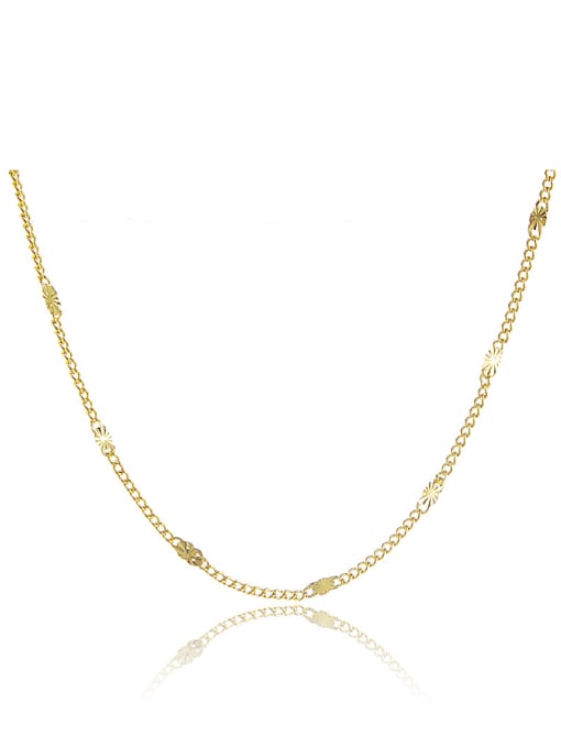Yi Heng Da Elegant Simply Style Flower Shaped Gold Plated Necklace