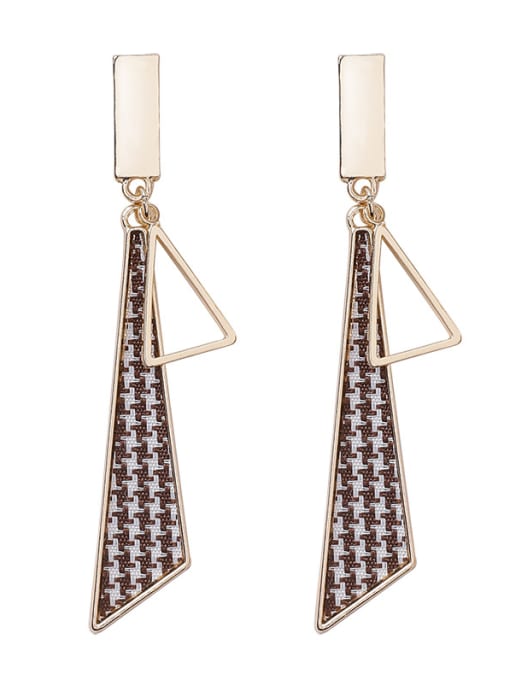 Girlhood Alloy With Rose Gold Plated Personality Geometric Drop Earrings 2