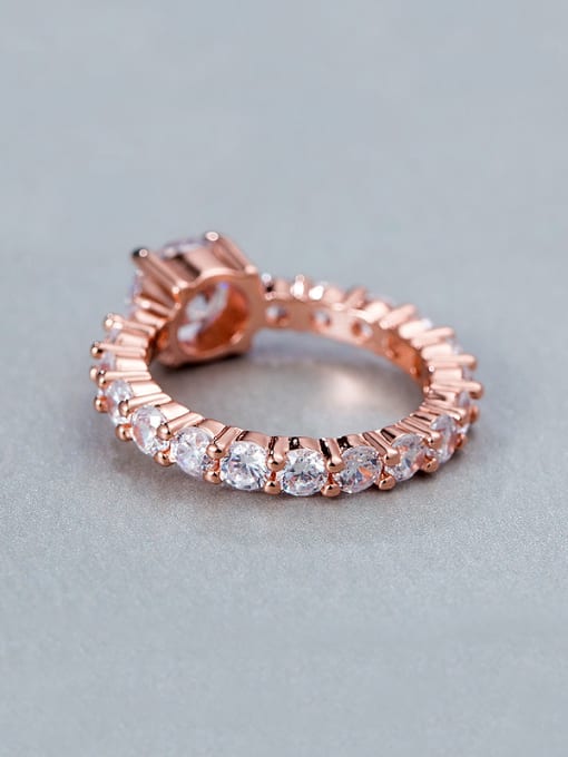 UNIENO Rose Gold Plated Zircon Ring 1