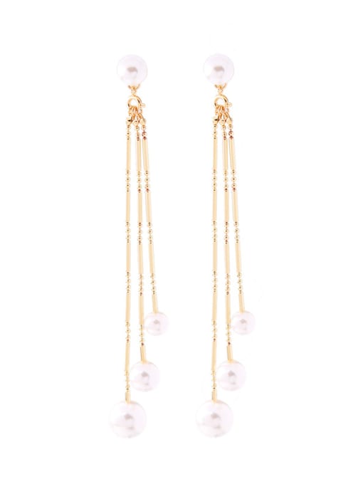 KM Tassel Retro Style Elegant Women Long Drop Earrings