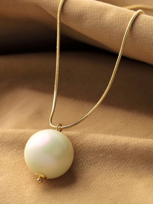 KM Alloy Fashion Artificial Pearl Long Sweater Necklace 2