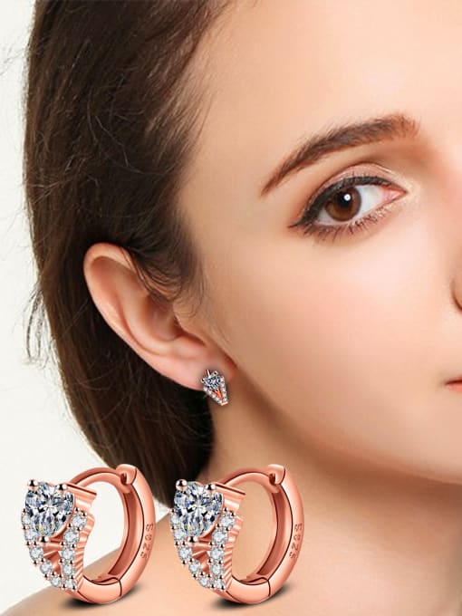 Ya Heng Western Style Rose Gold Plated Clip Earrings 1