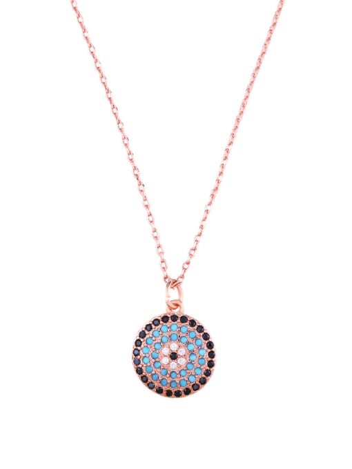 CC Copper With Cubic Zirconia Fashion Round Necklaces 4