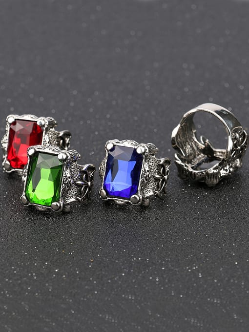 Gujin Exaggerated Retro style Stone Alloy Ring 2