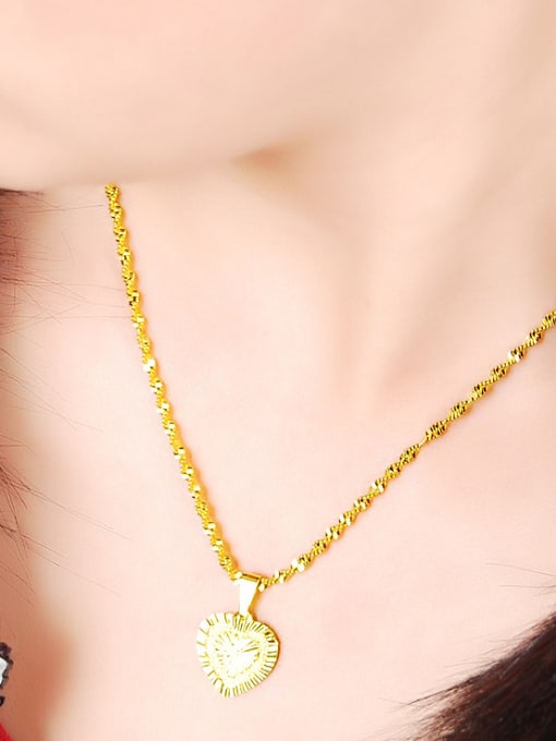 Yi Heng Da Women High Quality Heart Shaped Copper Necklace 1