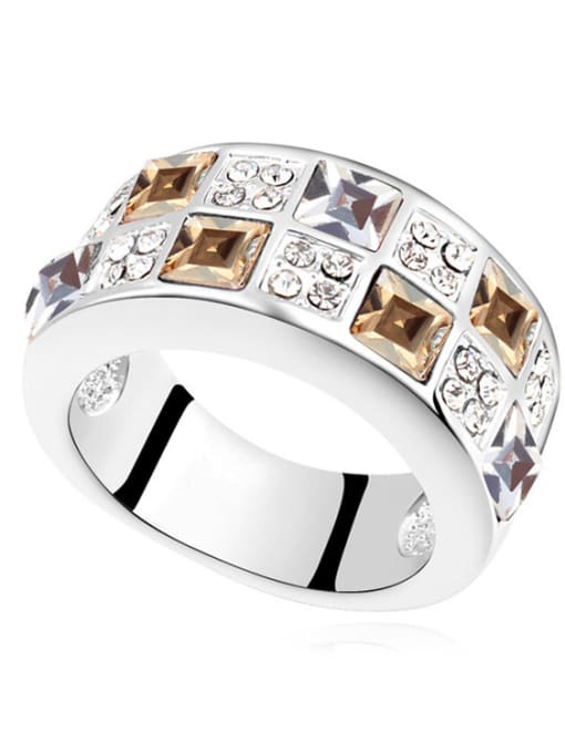 QIANZI Fashion austrian Crystals Alloy Ring 2
