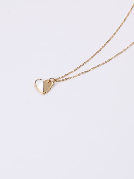 GROSE Titanium With Rose Gold Plated Simplistic Heart Locket Necklace 1