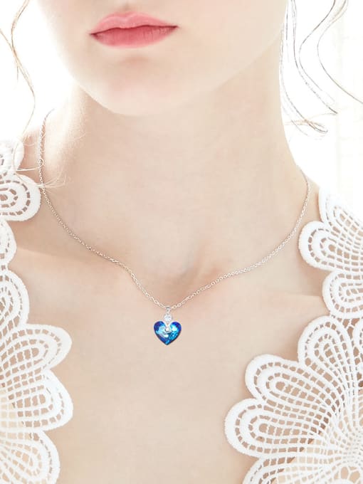 CEIDAI Fashion Heart austrian Crystal Copper Necklace 1
