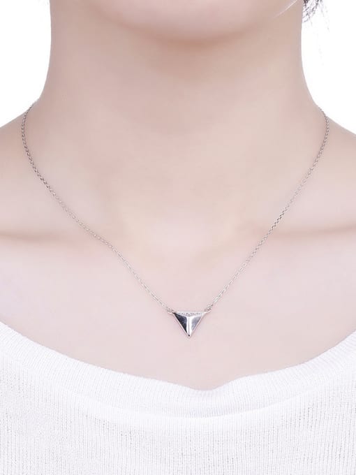 One Silver 2018 Triangle Shaped Necklace 1