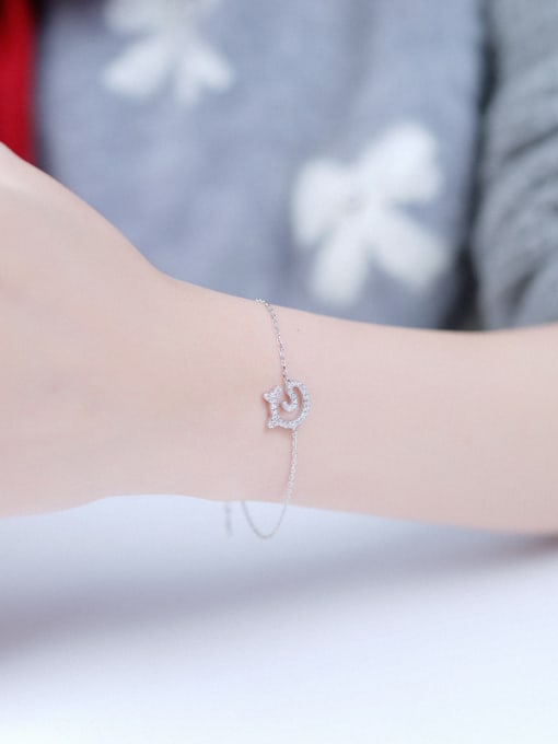 Peng Yuan Simple Little Kitten Zircon Bracelet 1