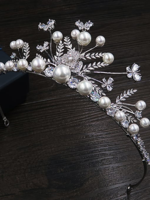 Cong Love Noble Luxury Artificial Pearls Zircons Shining Hair Accessories 3