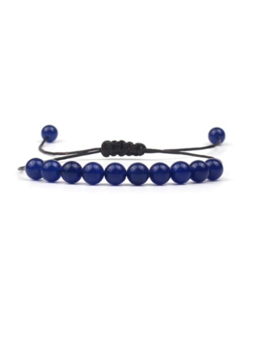 KSB1134-F Blue Retro National Style Woven Stretch Bracelet
