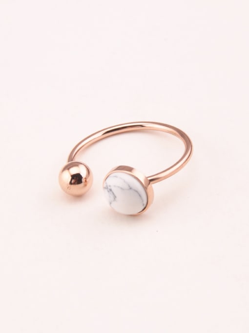 GROSE Imitation Marble Personality Open Ring 0