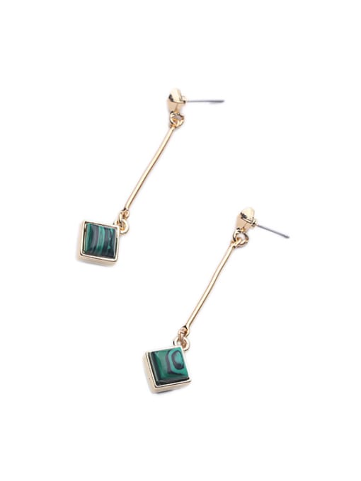 KM Square Artificial Stones drop earring 0