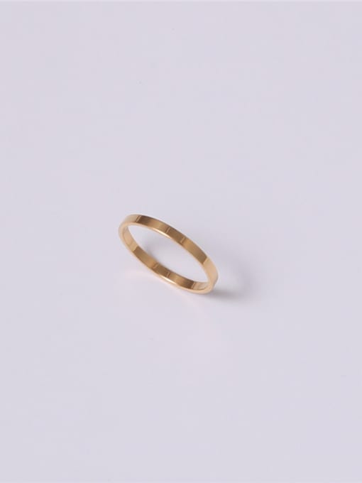 GROSE Titanium With Gold Plated Simplistic  Smooth Round Band Rings 3
