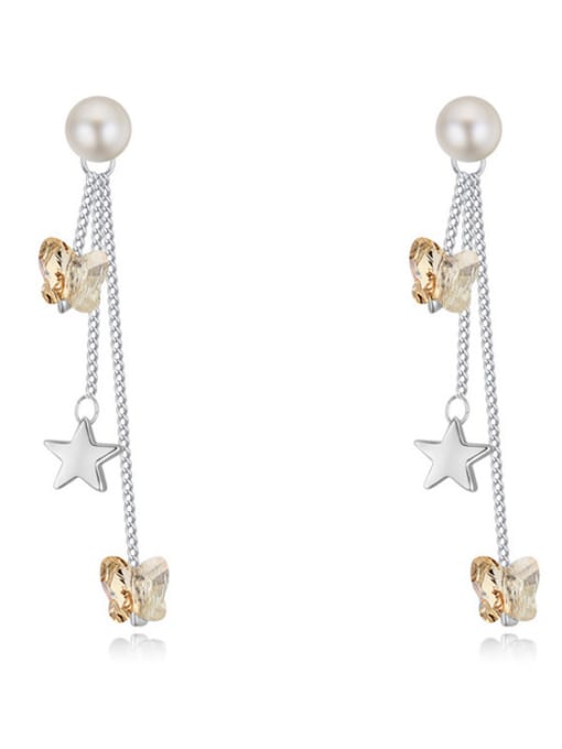 QIANZI Fashion Butterfly austrian Crystals Star Alloy Drop Earrings 1