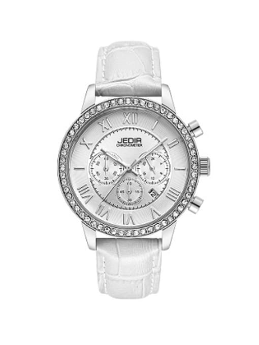 White JEDIR Brand Casual Roman Numerals Watch