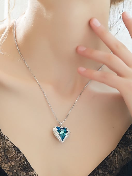 CEIDAI 2018 Heart-shaped austrian Crystal Necklace 1