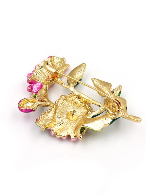 Mo Hai Alloy With Gold Plated Exaggerated Flower Brooches 3