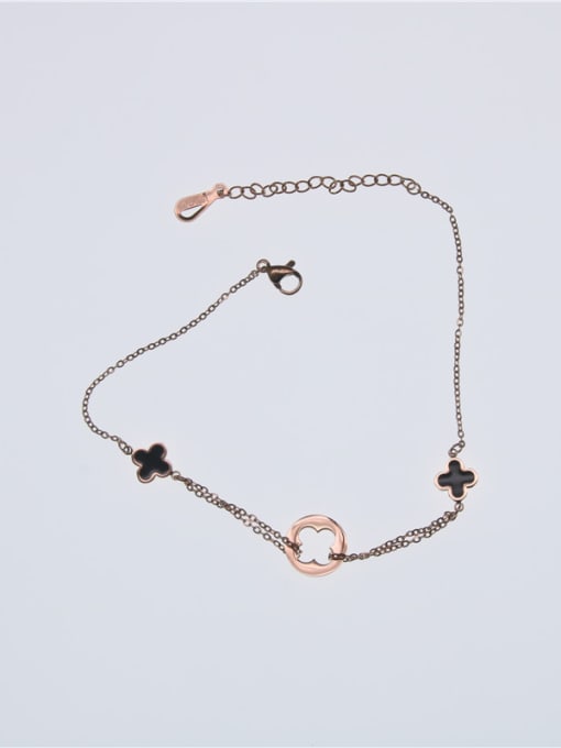 GROSE Flower Accessories Rose Gold Plated Anklet 1