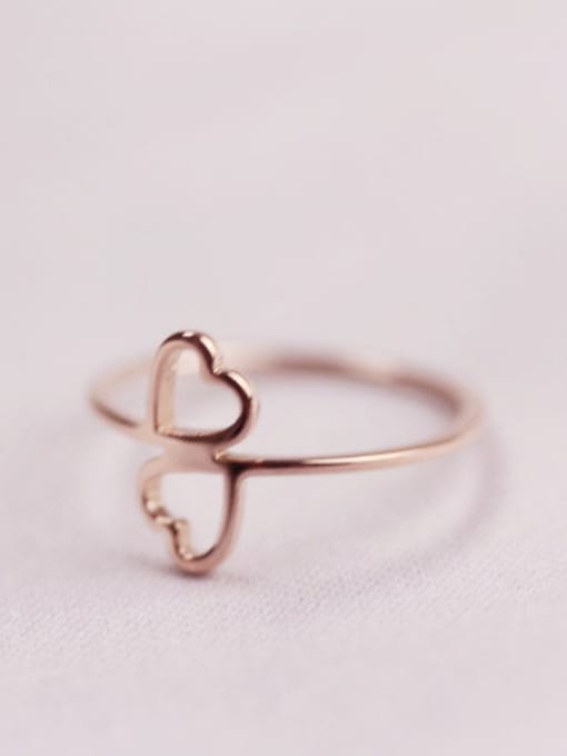 GROSE Sweetly Double Hollow Heart Ring 0