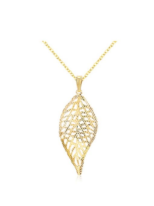 gold Personalized Hollow Leaf Women Necklace