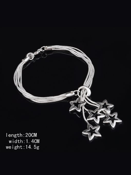 Ya Heng Fashion Hollow Stars Adjustable Copper Bracelet 4