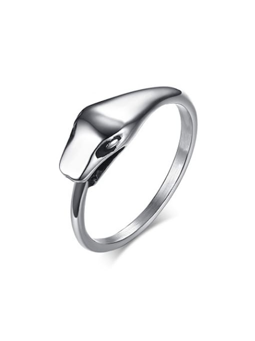 CONG Unisex Fashionable Snake Shaped Stainless Steel Ring 0