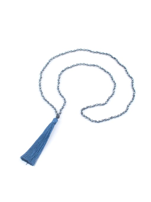 JHBZBVN1746-A Handmade Tassel Pendant Western Style Necklace