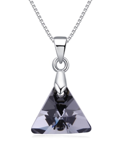 Black Triangle austrian Crystal Pendant Alloy Necklace