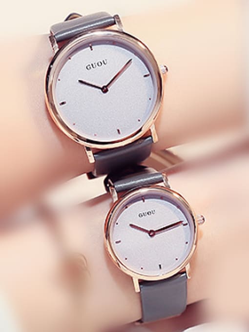 large size GUOU Brand Simple Mechanical Round Lovers Watch