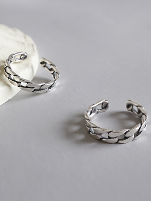 DAKA 925 Sterling Silver With Antique Silver Plated Vintage Rings