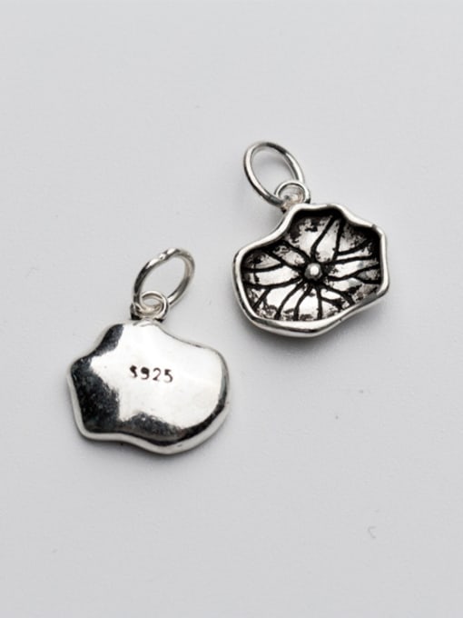 FAN 925 Sterling Silver With Antique Silver Plated Vintage Leaf Charms 1